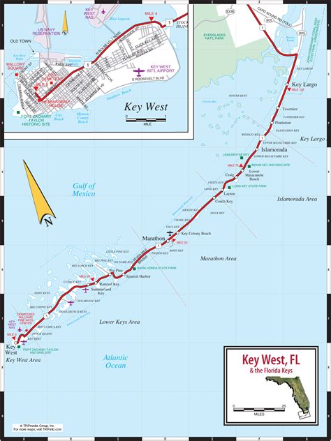 keys mile marker map.